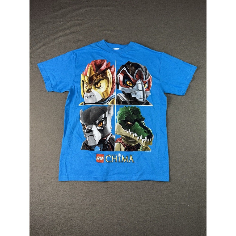 Lego Legends Of Chima Four Panel Graphic T-Shirt Blue Youth Boys Medium